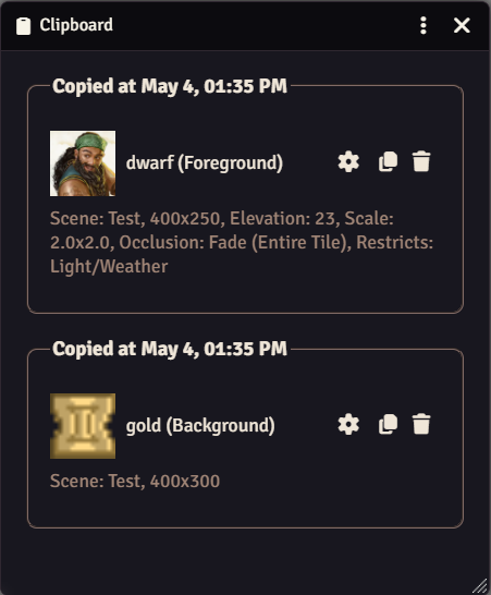 Clipboard Tiles