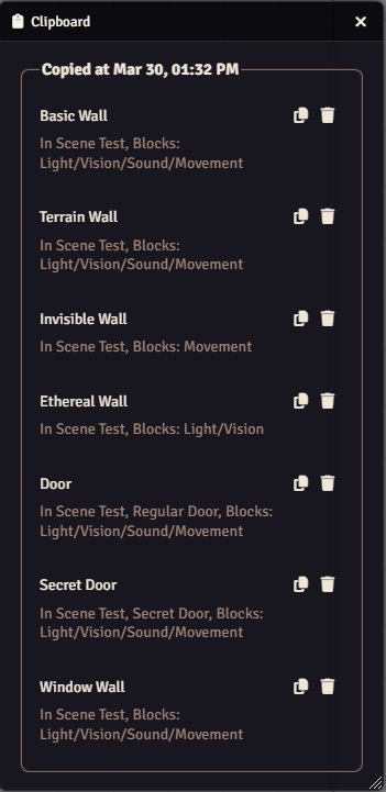 Clipboard Walls