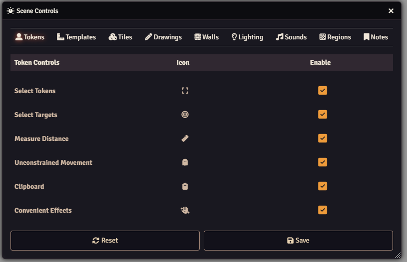 Scene Controls Config