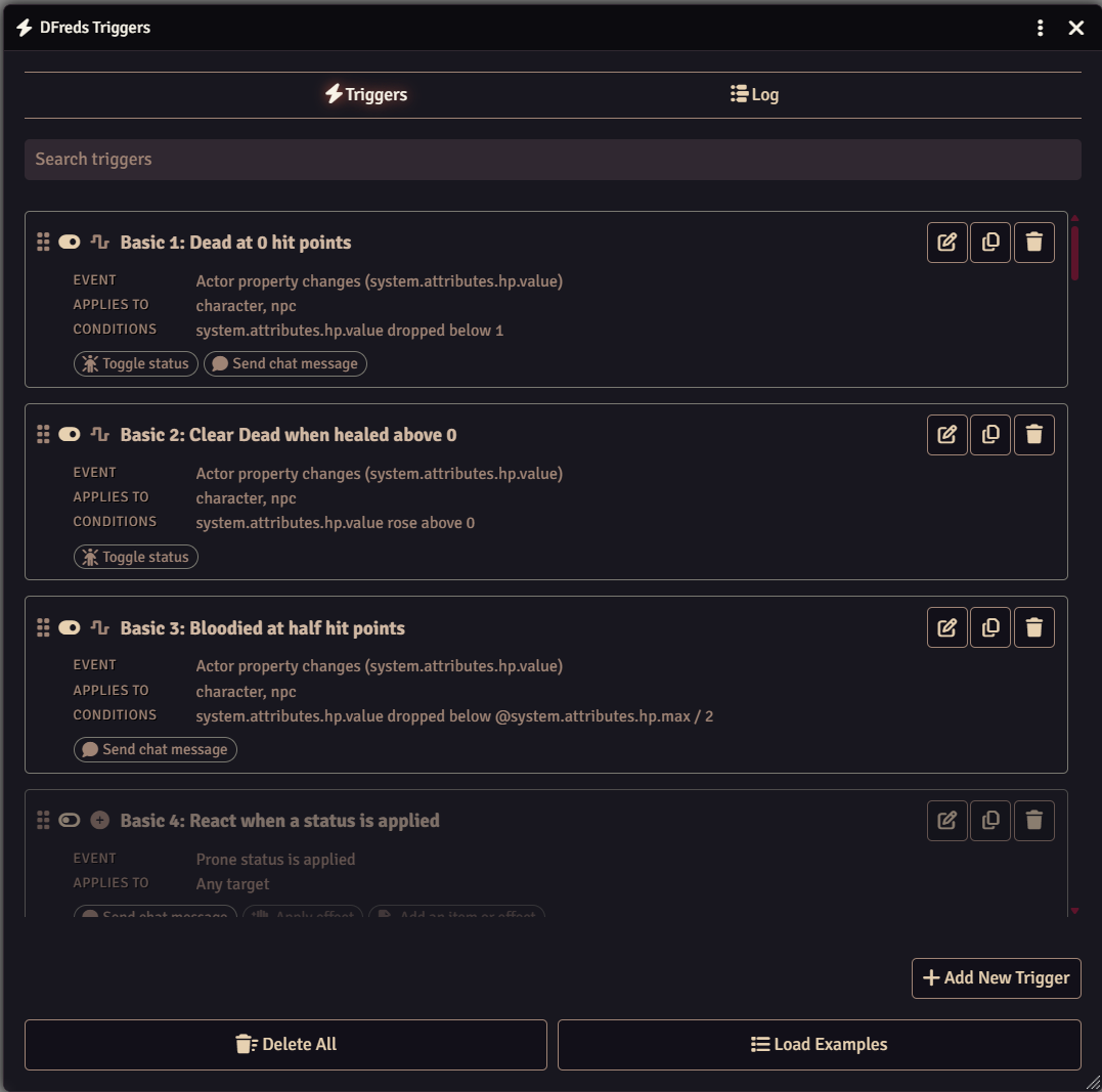 Configure Triggers